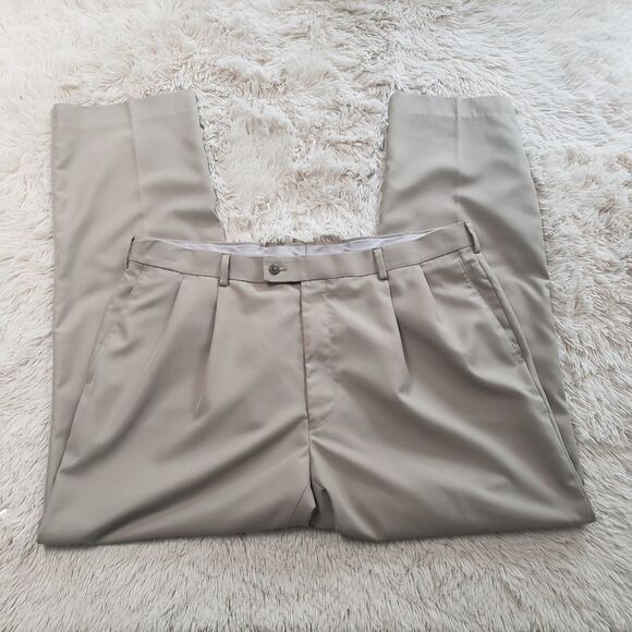 louis Raphael Khaki golf pants size 40x32 - Picture 2 of 9